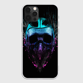 Чехол для iPhone 12 Pro Max с принтом НЕОНОВЫЙ СКИЛЕТ в Кировске, Силикон |  | abstract | abstraction | bones | fantasy | skull | голова | кости | скилет | череп