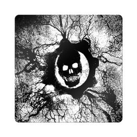 Магнит виниловый Квадрат с принтом GEARS OF WAR в Кировске, полимерный материал с магнитным слоем | размер 9*9 см, закругленные углы | abstract | abstraction | bones | fantasy | skull | голова | кости | скилет | череп