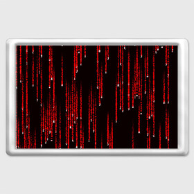 Магнит 45*70 с принтом МАТРИЧНЫЙ КОД в Кировске, Пластик | Размер: 78*52 мм; Размер печати: 70*45 | Тематика изображения на принте: hugo weaving | pc | the matrix | код | компьютеры | матрица | матрица 4 | программист | программный код | цифры