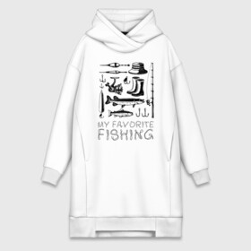 Платье-худи хлопок с принтом Моя любимая рыбалка в Кировске,  |  | cap | coil | fishing | fishing line | float | hook | pike | spinning | spoon | trout | wellingtons | блесна | катушка | крючок | леска | поплавок | рыбалка | сапоги | спиннинг | форель | шляпа | щука