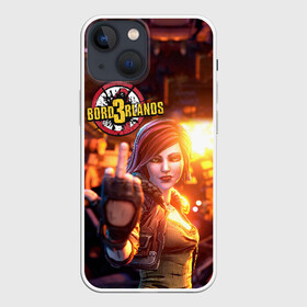 Чехол для iPhone 13 mini с принтом Borderlands 3 в Кировске,  |  | Тематика изображения на принте: borderlands | borderlands 3 | game | girl | logo | mask | psycho | rpg | бордерлендс | бордерлендс 3 | девушка | игра | логотип | маска | психо | шутер