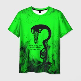 Мужская футболка 3D с принтом BILLIE EILISH - GHOUL в Кировске, 100% полиэфир | прямой крой, круглый вырез горловины, длина до линии бедер | be | billie | billie eilish | blohsh | ghoul | билли | билли айлиш