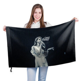 Флаг 3D с принтом Лана Дель Рей в Кировске, 100% полиэстер | плотность ткани — 95 г/м2, размер — 67 х 109 см. Принт наносится с одной стороны | del | lana | lana del rey | rey | дель | лана | лана дель рей | музыка | рей