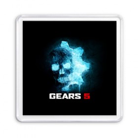 Магнит 55*55 с принтом GEARS 5 в Кировске, Пластик | Размер: 65*65 мм; Размер печати: 55*55 мм | game | games | gears | gears 5 | gears of war | logo | shooter | symbol | war | боевик | вар | войны | гирс | гирс 5 | гирс оф вар | игра | игры | лого | логотип | символ | шестерни | шутер