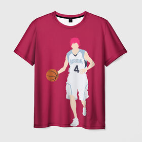 Мужская футболка 3D с принтом Seijuurou Akashi в Кировске, 100% полиэфир | прямой крой, круглый вырез горловины, длина до линии бедер | akashi | basket | basketball | kuroko | kuroko no basket | seijuurou | акаши | баскетбол | куроко | сэйджуро