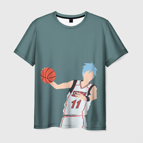 Мужская футболка 3D с принтом Tetsuya Kuroko в Кировске, 100% полиэфир | прямой крой, круглый вырез горловины, длина до линии бедер | basket | basketball | kuroko | kuroko no basket | phantom | tetsu | tetsuya | баскетбол | куроко | тэцу | тэцуя | фантом