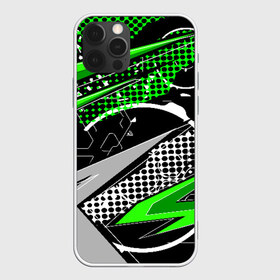 Чехол для iPhone 12 Pro Max с принтом Black and Green в Кировске, Силикон |  | texture | абстракция | граффити | краски | линии | текстура | уличный стиль | яркая