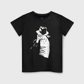 Детская футболка хлопок с принтом Майкл Джексон в Кировске, 100% хлопок | круглый вырез горловины, полуприлегающий силуэт, длина до линии бедер | Тематика изображения на принте: michael jackson | артист | майкл джексон | музыка | поп | рок