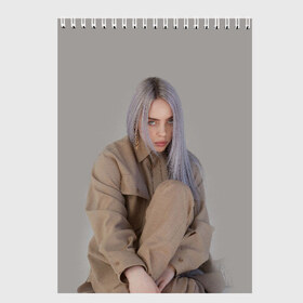 Скетчбук с принтом BILLIE EILISH в Кировске, 100% бумага
 | 48 листов, плотность листов — 100 г/м2, плотность картонной обложки — 250 г/м2. Листы скреплены сверху удобной пружинной спиралью | bilie | billi | billie | eilish | eillish | elish | ellish | айлиш | алиш | били | билли | эйлиш | элиш