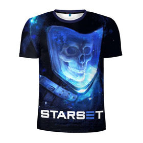 Мужская футболка 3D спортивная с принтом Starset в Кировске, 100% полиэстер с улучшенными характеристиками | приталенный силуэт, круглая горловина, широкие плечи, сужается к линии бедра | logo | rock | starset | лого | рок | старсет