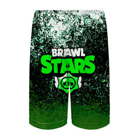 Детские спортивные шорты 3D с принтом BRAWL STARS LEON в Кировске,  100% полиэстер
 | пояс оформлен широкой мягкой резинкой, ткань тянется
 | android | brawl stars | games | mobile game | stars | игры | мобильные игры
