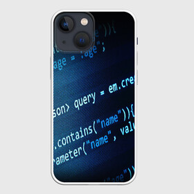 Чехол для iPhone 13 mini с принтом CODE STYLE в Кировске,  |  | hugo weaving | pc | the matrix | код | компьютеры | матрица | матрица 4 | программист | программный код | цифры