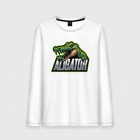 Мужской лонгслив хлопок с принтом Alligator / Аллигатор в Кировске, 100% хлопок |  | design | logo | mascot | герои | дикий | звери | киберспорт | крокодил | спортивная | стиль | талисман | фитнес | форма | футбол | яркие