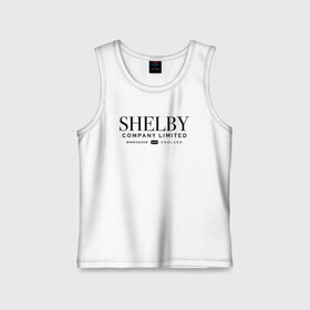 Детская майка хлопок с принтом Shelby company limited в Кировске,  |  | gin | peaky blinders | shelby | the garrison | альфи соломонс | артур | банда | братья | гаррисон | грейс берджесс | джин | джон | криминал | мафия | острые козырьки | сериал | томас | финн | шелби