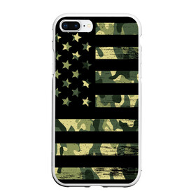 Чехол для iPhone 7Plus/8 Plus матовый с принтом American Flag Camo в Кировске, Силикон | Область печати: задняя сторона чехла, без боковых панелей | Тематика изображения на принте: eagle | states | united | usa | армейские | армия | камуфляж | орел | служба | снайпер | соединенных | солдат | сша | форма | штатов