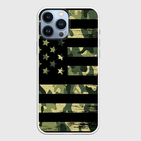 Чехол для iPhone 13 Pro Max с принтом American Flag Camo в Кировске,  |  | Тематика изображения на принте: eagle | states | united | usa | армейские | армия | камуфляж | орел | служба | снайпер | соединенных | солдат | сша | форма | штатов
