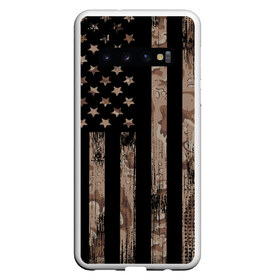 Чехол для Samsung Galaxy S10 с принтом American Flag Camo в Кировске, Силикон | Область печати: задняя сторона чехла, без боковых панелей | Тематика изображения на принте: eagle | states | united | usa | армейские | армия | камуфляж | орел | служба | снайпер | соединенных | солдат | сша | форма | штатов