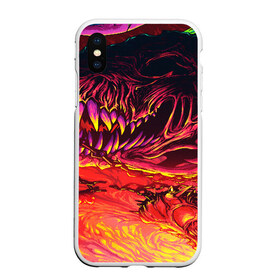 Чехол для iPhone XS Max матовый с принтом HyperBeast в Кировске, Силикон | Область печати: задняя сторона чехла, без боковых панелей | awp | counter strike | cs go | cs go global offensive | hyper beast | skin cs | team cs | команды cs | скины оружия | скоростной зверь | хайпер бист