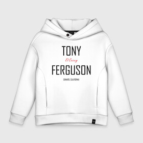 Детское худи Oversize хлопок с принтом Tony Ferguson в Кировске, френч-терри — 70% хлопок, 30% полиэстер. Мягкий теплый начес внутри —100% хлопок | боковые карманы, эластичные манжеты и нижняя кромка, капюшон на магнитной кнопке | cucuy | el cucuy | mma | tony ferguson | ufc | бабайка | бугимен | конор | мма | орел | тони | тони фергюсон | хабиб | эль кукуй | юфс