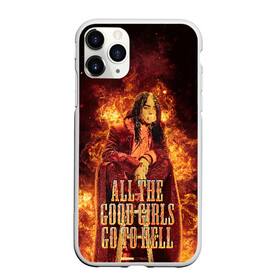 Чехол для iPhone 11 Pro Max матовый с принтом All The Good Girls Go To Hell в Кировске, Силикон |  | Тематика изображения на принте: billie | billie eilish | eilish | girls | good | hell | айлиш | билли | билли айлиш | надписи | надпись