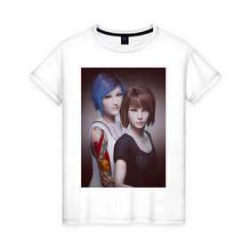 Женская футболка хлопок с принтом Chloe and Max в Кировске, 100% хлопок | прямой крой, круглый вырез горловины, длина до линии бедер, слегка спущенное плечо | арт | графика | игры | макс и хлоя