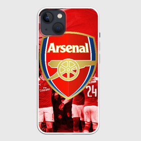 Чехол для iPhone 13 с принтом Arsenal в Кировске,  |  | arsenal | arsenal fc | the gunners | английский клуб | арсенал | лондон | лондонский арсенал | премьер лига | футбол | футболист | футбольный клуб