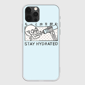 Чехол для iPhone 12 Pro Max с принтом STAY HYDRATED в Кировске, Силикон |  | Тематика изображения на принте: death | japan | skeleton | sport | vegan | water | yoga | веган | вегетарианство | вода | йога | скелет | спорт | хэллоуин | череп | япония