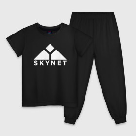 Детская пижама хлопок с принтом Skynet в Кировске, 100% хлопок |  брюки и футболка прямого кроя, без карманов, на брюках мягкая резинка на поясе и по низу штанин
 | skynet | скайнет | терминатор