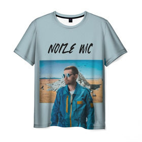 Мужская футболка 3D с принтом Noize MC в Кировске, 100% полиэфир | прямой крой, круглый вырез горловины, длина до линии бедер | Тематика изображения на принте: music | noize | noize mc | rap | все как у людей | музыка | музыкант | надпись | нойз | нойз мс | рэп