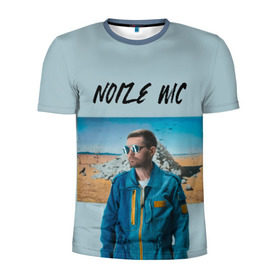 Мужская футболка 3D спортивная с принтом Noize MC в Кировске, 100% полиэстер с улучшенными характеристиками | приталенный силуэт, круглая горловина, широкие плечи, сужается к линии бедра | music | noize | noize mc | rap | все как у людей | музыка | музыкант | надпись | нойз | нойз мс | рэп