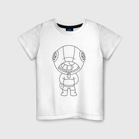 Детская футболка хлопок с принтом LEON (раскраска) в Кировске, 100% хлопок | круглый вырез горловины, полуприлегающий силуэт, длина до линии бедер | 