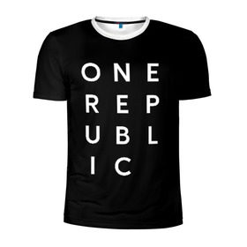 Мужская футболка 3D спортивная с принтом One Republic (+спина) в Кировске, 100% полиэстер с улучшенными характеристиками | приталенный силуэт, круглая горловина, широкие плечи, сужается к линии бедра | Тематика изображения на принте: one republic | уан репаблик