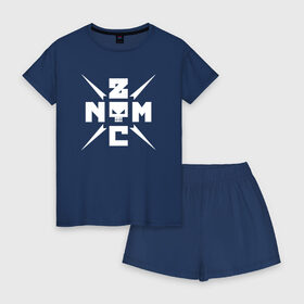 Женская пижама с шортиками хлопок с принтом Noize MC в Кировске, 100% хлопок | футболка прямого кроя, шорты свободные с широкой мягкой резинкой | noize | noize mc | нойз | нойз мс
