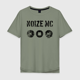 Мужская футболка хлопок Oversize с принтом Noize MC в Кировске, 100% хлопок | свободный крой, круглый ворот, “спинка” длиннее передней части | mc | music | noize | noize mc | rap | rock | мс | музыка | репер | рок | русский | рэп | рэпер | тренд | хит