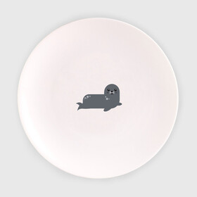 Тарелка с принтом Миленький тюлень в Кировске, фарфор | диаметр - 210 мм
диаметр для нанесения принта - 120 мм | животные | карикатура | милота | тюлень | тюленьчик