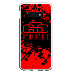 Чехол для Samsung S10E с принтом Stalker GSC red в Кировске, Силикон | Область печати: задняя сторона чехла, без боковых панелей | gsc game world | stalker | stalker 2 | stalker 2 дата | stalker 2 прохождение | stalker red | stalker майка | скачать stalker 2 | сталкер | сталкер майка | сталкер свидшот