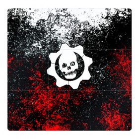 Магнитный плакат 3Х3 с принтом GEARS 5 в Кировске, Полимерный материал с магнитным слоем | 9 деталей размером 9*9 см | alien | combat | fight | game | gears 5 | gears of war | gun | human | man | monsters | powerful | saw | strong | war | weapon | игры