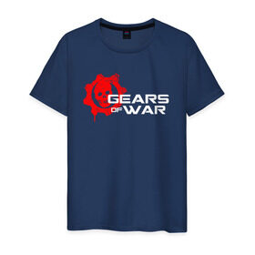 Мужская футболка хлопок с принтом GEARS OF WAR (НА СПИНЕ) в Кировске, 100% хлопок | прямой крой, круглый вырез горловины, длина до линии бедер, слегка спущенное плечо. | gears | gears 5 | gears of war | gears of war 5 | шестерёнки