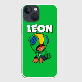 Чехол для iPhone 13 mini с принтом BRAWL STARS LEON (КАПЮШОН) в Кировске,  |  | brawl stars | bull | colt | leon | stars | берли | бо | брок | ворон | джесси | динамайк | дэррил | кольт | леон | мортис | нита | пайпер | пенни | поко | пэм | рикошет | спайк | тара | фрэнк | шелли | эль примо