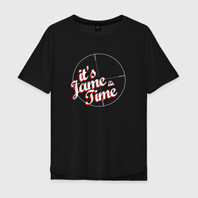 Мужская футболка хлопок Oversize с принтом cs:go - Jame Time! (Avangar) в Кировске, 100% хлопок | свободный крой, круглый ворот, “спинка” длиннее передней части | avangar | awp | csgo | jame | авангар | ксго