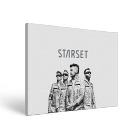 Холст прямоугольный с принтом Starset Band в Кировске, 100% ПВХ |  | Тематика изображения на принте: logo | rock | starset | лого | рок | старсет