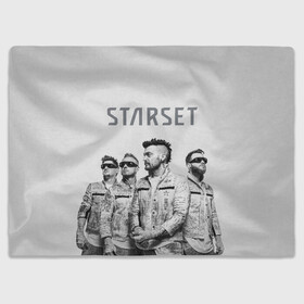 Плед 3D с принтом Starset Band в Кировске, 100% полиэстер | закругленные углы, все края обработаны. Ткань не мнется и не растягивается | logo | rock | starset | лого | рок | старсет