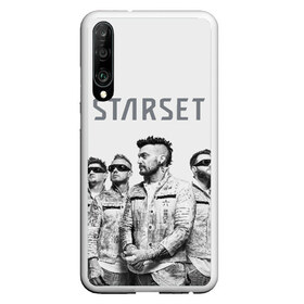 Чехол для Honor P30 с принтом Starset Band в Кировске, Силикон | Область печати: задняя сторона чехла, без боковых панелей | logo | rock | starset | лого | рок | старсет