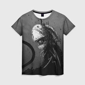 Женская футболка 3D с принтом Чернозём - Хронос в Кировске, 100% полиэфир ( синтетическое хлопкоподобное полотно) | прямой крой, круглый вырез горловины, длина до линии бедер | reminor | киберпанк | чернозём