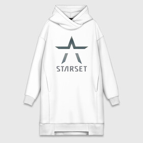 Платье-худи хлопок с принтом Starset в Кировске,  |  | logo | rock | starset | лого | рок | старсет