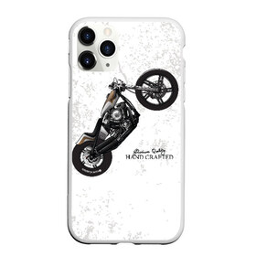 Чехол для iPhone 11 Pro Max матовый с принтом Vintage Chopper Motorcycle в Кировске, Силикон |  | Тематика изображения на принте: 