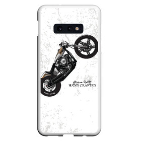 Чехол для Samsung S10E с принтом Vintage Chopper Motorcycle в Кировске, Силикон | Область печати: задняя сторона чехла, без боковых панелей | 