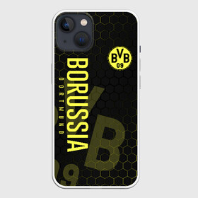 Чехол для iPhone 13 с принтом Боруссия Дортмунд в Кировске,  |  | borussia | borussia dortmund | боруссия | боруссия дортмунд | дортмундская боруссия | форма | футбол | футболист | футбольный клуб