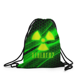Рюкзак-мешок 3D с принтом S.T.A.L.K.E.R. 2 в Кировске, 100% полиэстер | плотность ткани — 200 г/м2, размер — 35 х 45 см; лямки — толстые шнурки, застежка на шнуровке, без карманов и подкладки | bandit | chernobyl | pripyat | s.t.a.l.k.e.r. 2 | shadow of chernobyl | stalker | stalker 2 | бандиты | меченый | припять | сталкер | сталкер 2 | тени чернобыля | чернобыль | чистое небо
