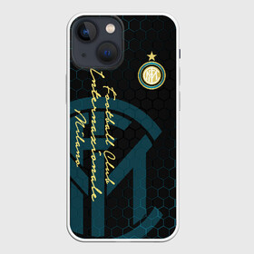 Чехол для iPhone 13 mini с принтом Интер в Кировске,  |  | Тематика изображения на принте: football club internazionale milano | inter | internazionale | nerazzurri | интер | интер милан | интернационале | форма | футбол | футболист | футбольная | футбольный клуб